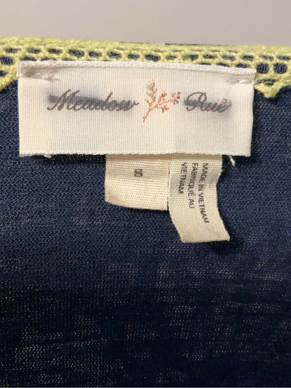 Meadow Rue Navy Layered Top with Pattern - Picture 7 of 8